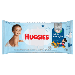 Lenço Umedecido Disney Baby Huggies Tripla Proteção c/ 88 Un